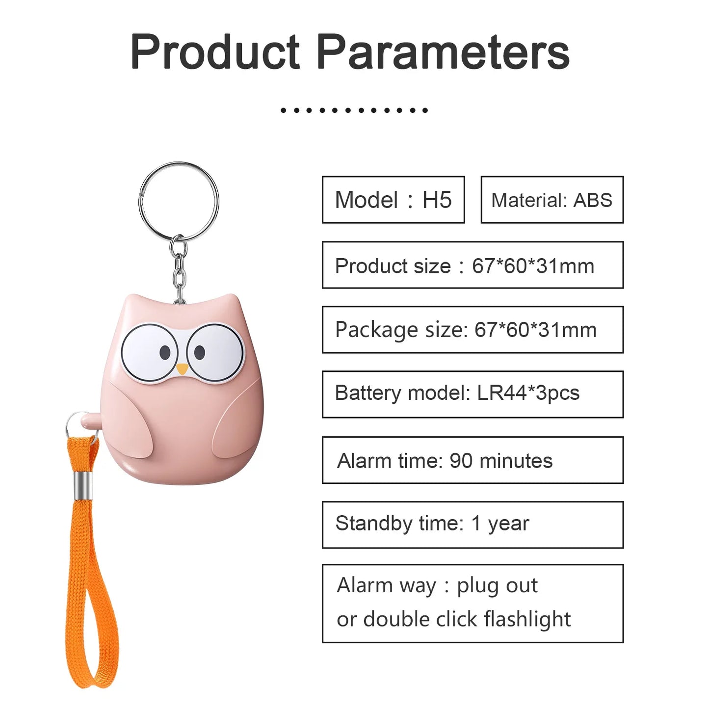 Porte-clés de Sécurité Mignon et Ultra-Puissant pour Enfants